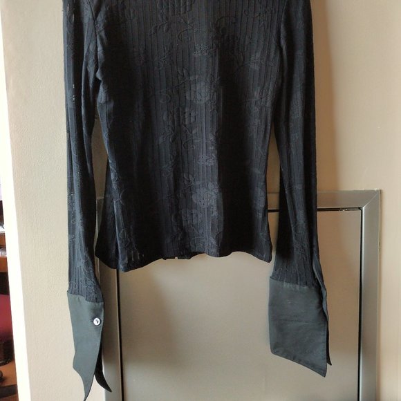 Rayure Paris - Black semi sheer blouse - Picture 4 of 11